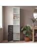 VCM  Holz Badmöbel Badschrank Hochschrank Flonali in Weiß / Anthrazit