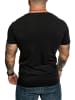 Amaci&Sons Basic Oversize T-Shirt mit V-Ausschnitt PATERSON in Schwarz