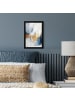 MuchoWow Poster mit Bilderrahmen Blau