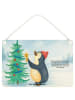 Mr. & Mrs. Panda Deko Schild Pinguin Weihnachtsbaum Design mit S... in Weiß