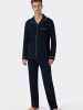 Schiesser Pyjama Fine Interlock in Dunkelblau