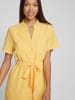 Vila Kleid Kurze Ärmel Geknöpfte Vorderseite Taillengürtel in Gelb