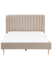Beliani Doppelbett MARVILLE in Beige - (W) 162 x (H) 124 x (L) 225 cm
