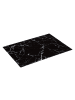 5five Simply Smart Schneidebrett aus Glas mit Marmor-Muster in Schwarz, 30 x 40 cm