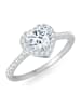 Trilani Ring Herz aus Sterling Silber mit Zirkonia in silber