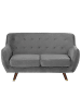 Beliani 2-Sitzer Sofa BODO in Grau/Gold/Braun - (W) 148 x (H) 85 x (L) 84 cm