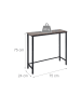 relaxdays Konsolentisch in Braun/ Schwarz - (B)75 x (H)75 x (T)24 cm