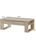 COSTWAY Couchtisch 120x60x40cm in Braun