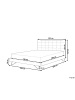 Beliani Doppelbett LANNION in Beige/Schwarz - (W) 203 x (H) 117 x (L) 223 cm