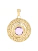 Luxxos Anhänger "Ajour mit 7mm Briolette Amethyst  333 GG" in Gold