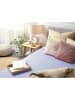 Beliani Bettlaken JANBU in Blau - (W) 90 x (H) 30 x (L) 200 cm