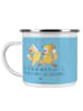 Mr. & Mrs. Panda Camping Emaille Tasse 15. Hochzeitstag Gläserne... in Sky Blue