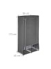 relaxdays Stoffschrank in Anthrazit - (B)90 x (H)172 x (T)45 cm