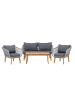 ebuy24 Lounge-Set Chania (4-teilig) Grau 60 x 110 cm