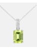 Diamant L'éternel Halskette mit Anhänger aus 375 Weißgold mit Diamant mit Peridot