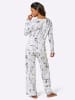 WITT WEIDEN Schlafanzug in weiß-schwarz-bedruckt