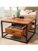 KADIMA DESIGN Couchtisch Sofatisch | Sheesham, 60x60x40cm, Schublade
