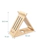 relaxdays Toniebox Regal "Dreieck" in Natur - (B)42 x (H)34,5 x (T)15 cm