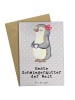 Mr. & Mrs. Panda babykarte Pinguin Beste Schwiegermutter der Wel... in Grau Pastell