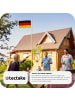 tectake Aluminium Fahnenmast mit Deutschland Flagge in 6,25 m Höhe