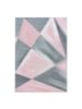 KADIMA DESIGN Teppich Kurzflor Waschbar Geometrisch ANDALO Strapazierfähig OEKO-TEX in Pink