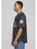 FUBU Mesh Tees in black/lightblue