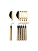 Villeroy & Boch 6er Set Kaffeelöffel vergoldet NewWave Caffè Spoon 17,5 cm in gold