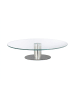 relaxdays Tortenplatte in Transparent/ Silber - (H)7 x Ø 30 cm