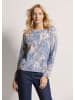 MADELEINE Eleganter Wollpullover mit Paisley-Muster in kiesel / rauchblau / multicolor