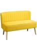 HOMCOM Sofa-117L x 56,5B x 77H cm-Gelb