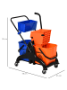 HOMCOM Putzwagen in Mehrfarbig 78L x 45B x 95H cm