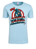 Logoshirt T-Shirt Captain America in hellblau