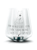Mr. & Mrs. Panda Windlicht graviert Otter Blumenstrauß mit Spruch in Transparent