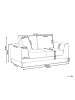 Beliani 2-Sitzer Sofa REINEN in Weiß/Schwarz - (W) 174 x (H) 87 x (L) 95 cm