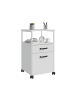 relaxdays Rollcontainer in Weiß - (B)42 x (H)66,5 x (T)44 cm
