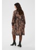 KAFFE curve Kleid KCjamia A-shape in Brown Graphic Print