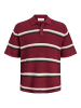 Jack & Jones Gestricktes Polo in Cabernet