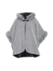 osha Damen Poncho in Hellgrau