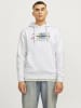 Jack & Jones Kapuzenpullover in Bright White