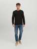 Jack & Jones Langarm Grobstrick Pullover Rundhals Sweater JJEDAMIAN in Schwarz