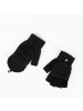 COFI 1453 Wednesday 2er-Set Mütze & Fingerhandschuhe, Kinder Winterset, in Schwarz