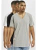 DEF T-Shirt in black/white/grey melange