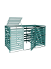 MCW XL 2er-/4er-Mülltonnenverkleidung H62, erweiterbar, Dunkelgrün