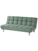 Beliani Schlafsofa RISOR in Grün/Braun - (W) 190 x (H) 83 x (L) 90 cm