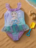 Disney Frozen Disney Die Eiskönigin Badeanzug mit Rüschen Elsa Frozen Einteiler in lila