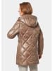 GOLDNER Kurzgröße:  Longsteppjacke in camel
