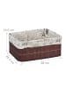 relaxdays 3 x Aufbewahrungskorb in Braun - (B)38 x (H)16,5 x (T)28,5 cm