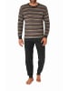 NORMANN langarm Frottee Schlafanzug Pyjama Bündchen - 82303 in marine