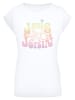 F4NT4STIC T-Shirt Janis Joplin Pastel Logo in weiß
