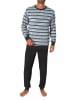 NORMANN langarm Frottee Schlafanzug Pyjama Bündchen - 82256 in hellblau